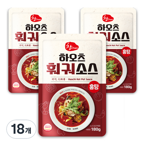 참소스 하오츠 훠궈소스 홍탕, 180g, 18개