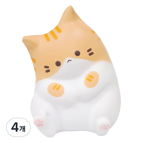 아가플러스 폭신 마시멜로우 냥이 스퀴시 치즈, 4개