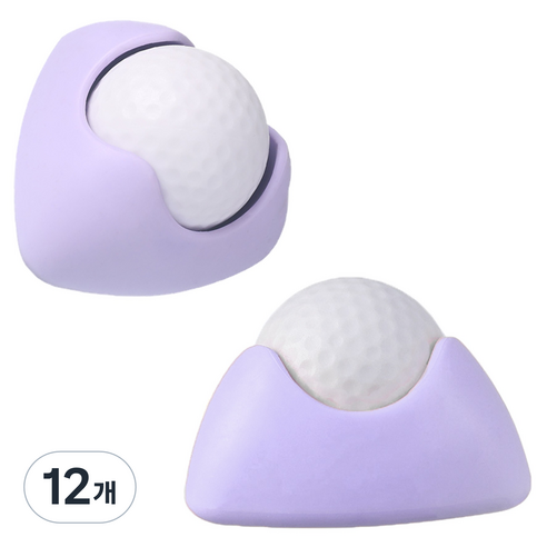 코히모 발바닥 마사지 롤러 바디 지압 볼 7 x 7 x 4.5 cm 4W341, 12개, 퍼플