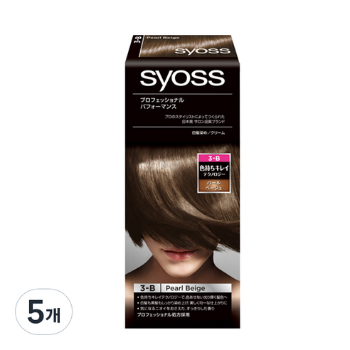 사이오스 프로페셔널 헤어컬러 새치커버, 3B 펄베이지, 5개
