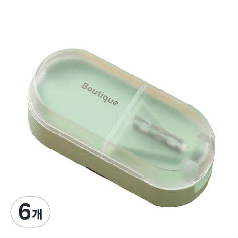 라온텐 알약 커팅 케이스 그린, 6개