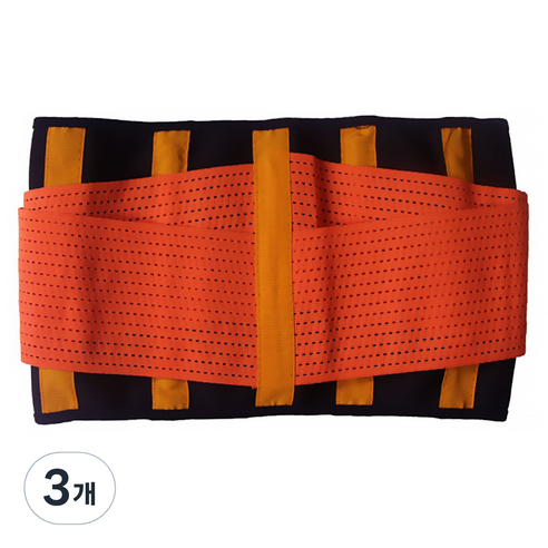 알럽핏 컬러 허리 복부 밴딩벨트 오렌지 3XL, 3개