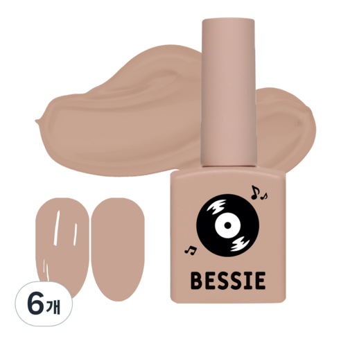 베씨 컬러 젤네일, BG18 삐삐 베이지, 11ml, 6개