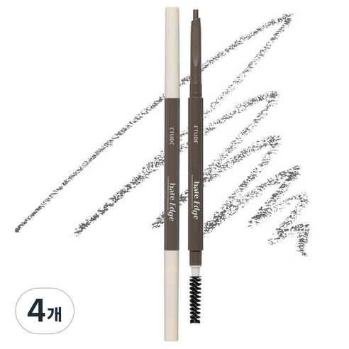 에뛰드 베어 엣지 슬림 브로우 0.1g, 03 그레이 브라운, 4개
