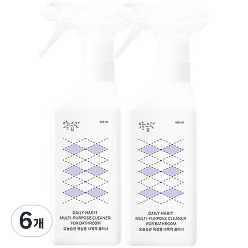 오늘습관 욕실용 다목적 클리너, 400ml, 6개