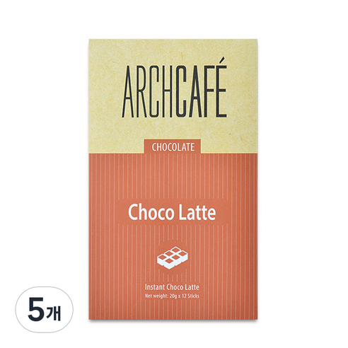 ARCHCAFE 초코 라떼, 5개, 12개입, 20g