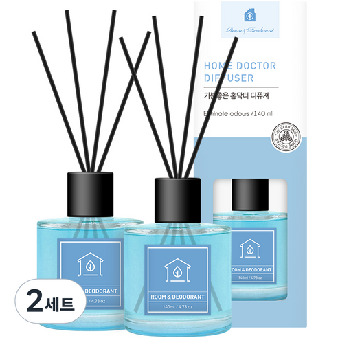 기분좋은 홈닥터 디퓨저, 방냄새&잡냄새제거, 140ml, 4개