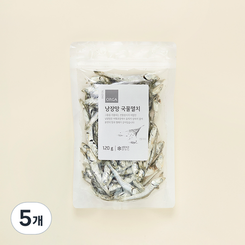 ORGA 낭장망 국물멸치, 5개, 120g