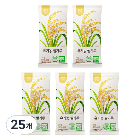 순이유 유기농 쌀가루 2단계, 20g, 25개
