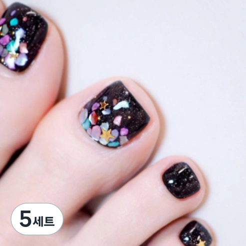 잇템샵 여름 네일아트 페디큐어 스티커 세트, 5세트, HL-006 헬로