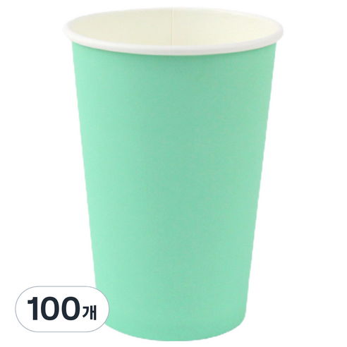 아이엔피 파스텔 종이컵 아이스민트 390ml, 100개