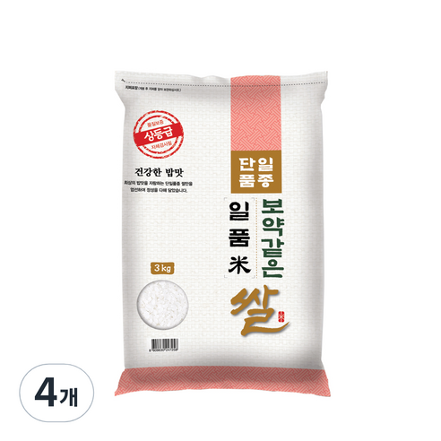 대한농산 보약같은 일품쌀, 4개, 3kg(상등급)