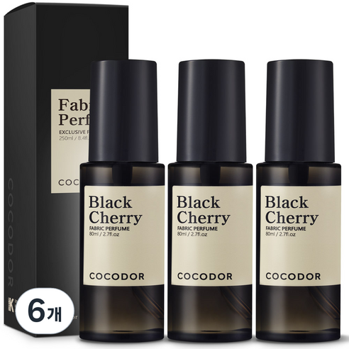 코코도르 룸 앤 패브릭 퍼퓸 섬유탈취제, 80ml, 6개, 블랙체리
