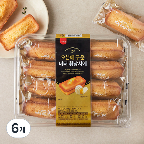 삼립 오븐에 구운 버터 휘낭시에, 360g, 8개입, 6개
