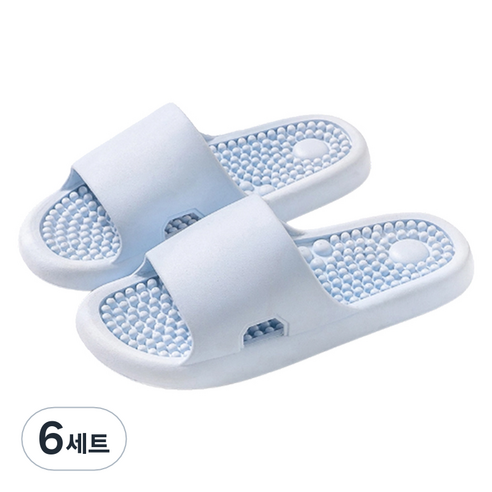 언헤브 뉴 컬러 지압 슬리퍼 250, 03 스카이블루, 6세트