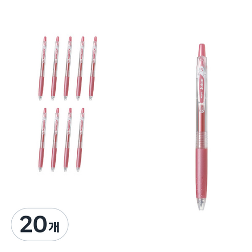 파이롯트 쥬스 젤잉크펜 0.5mm LJU-10EF, 메탈릭핑크, 20개