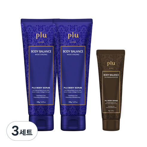 플루 바디밸런스 바디스크럽 180g x 2p + 바디밸런스 더 프리미엄 에디션 바디스크럽 50g, 3세트