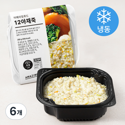 어메이징푸드 12야채죽 (냉동), 350g, 6개