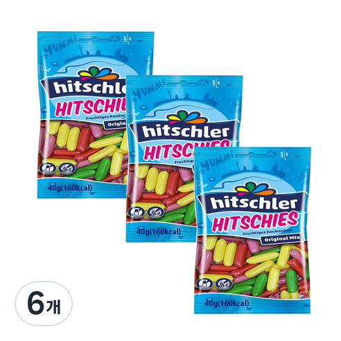 히츨러 히치스 수수깡젤리 오리지날, 40g, 6개