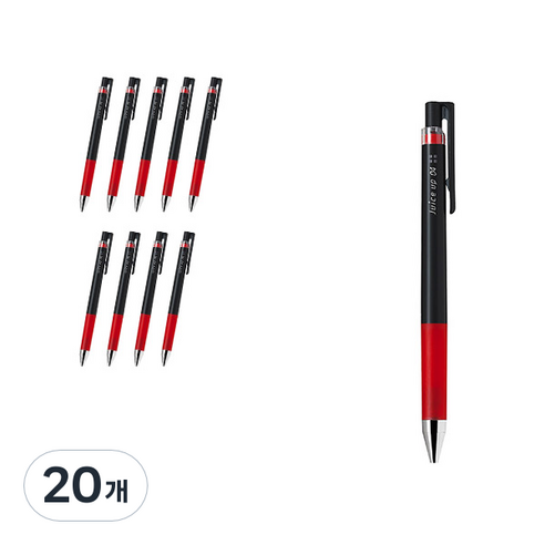 파이롯트 쥬스업 젤잉크펜 0.4mm, 레드, 20개