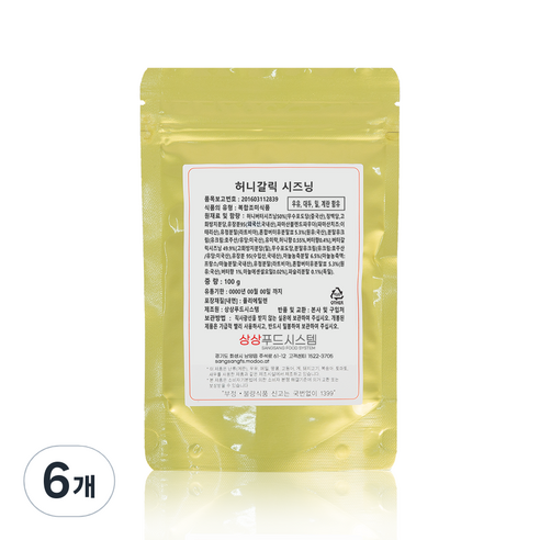 상상시즈닝 허니갈릭 시즈닝, 100g, 6개