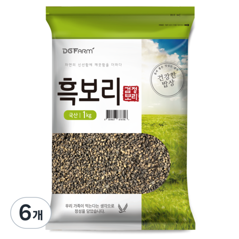 대구농산 흑보리쌀, 1kg, 6개