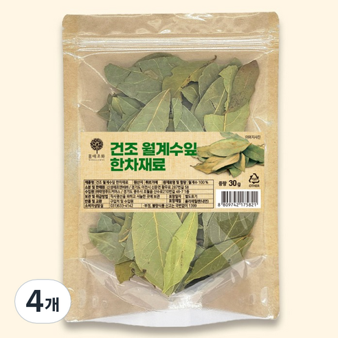 몸애조화 건조 월계수잎 한차 재료, 30g, 4개