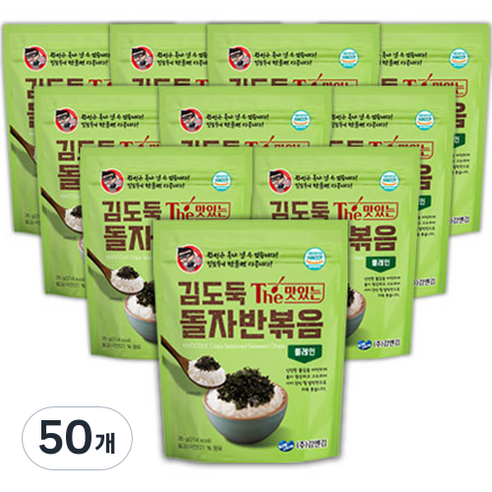 김앤김 The 맛있는 플레인 김도둑 돌자반, 50개, 35g