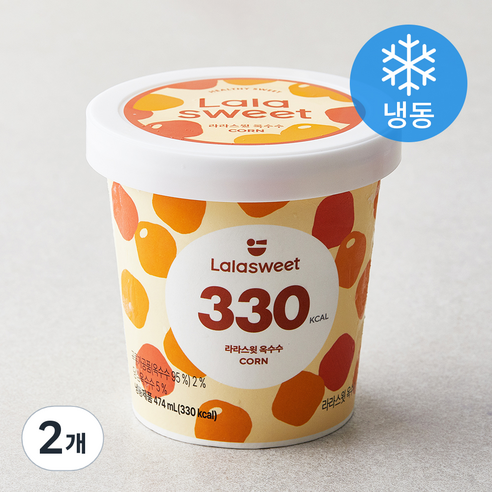 라라스윗 옥수수 아이스밀크 (냉동), 474ml, 2개