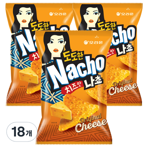 오리온 도도한 나쵸 치즈맛, 155g, 18개
