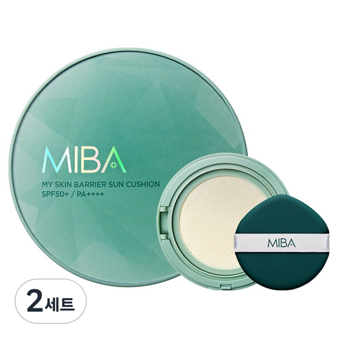미바 마이 스킨 배리어 왕선쿠션 25g + 리필 25g 세트 SPF50+ PA++++, 2세트