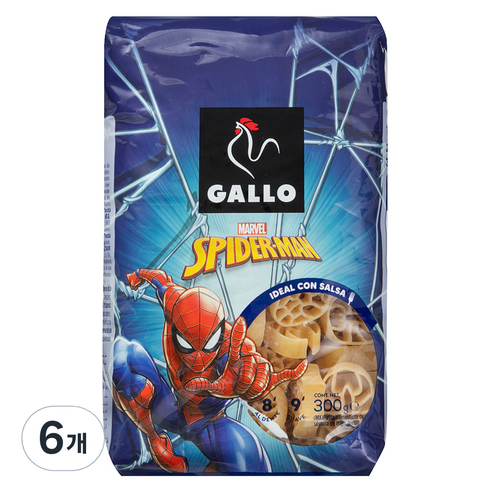 갈로 마블 스파이더맨 파스타, 300g, 6개