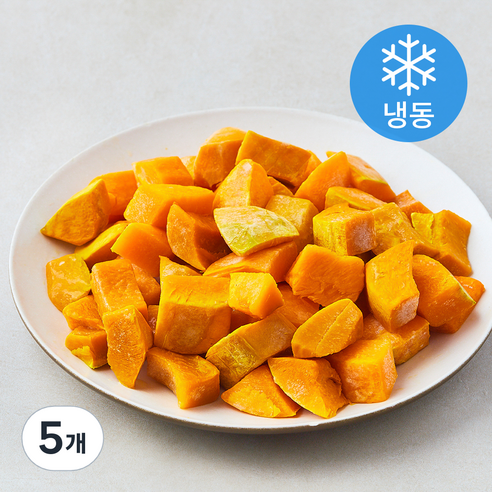 무농약 인증 단호박 죽용 (냉동), 5개, 500g