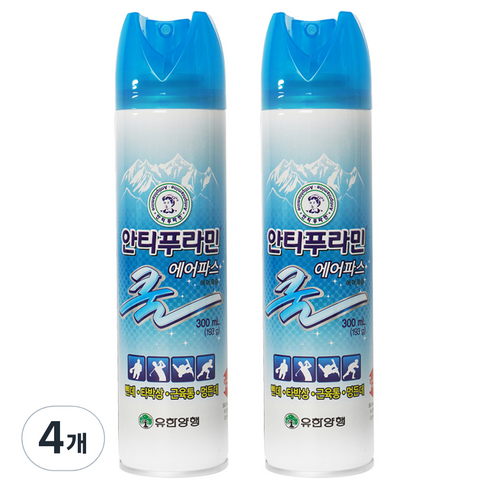안티푸라민 유한양행 안티푸라민 쿨 에어파스 300ml, 1개입, 4개