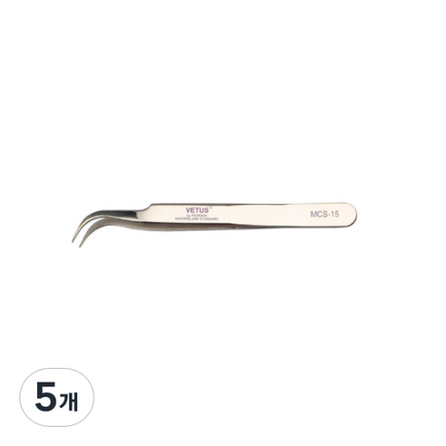 비투스 핀셋 MCS-15, 5개, 골드베이지