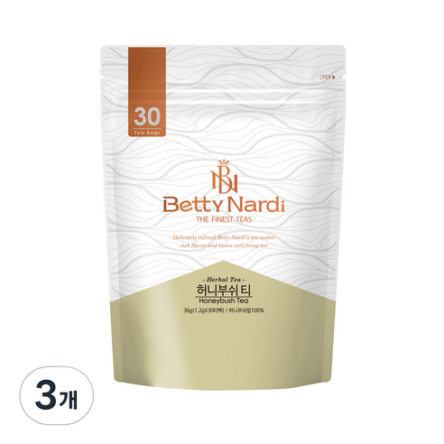 베티나르디 허니부쉬 허브 삼각티백, 1.2g, 30개입, 3개