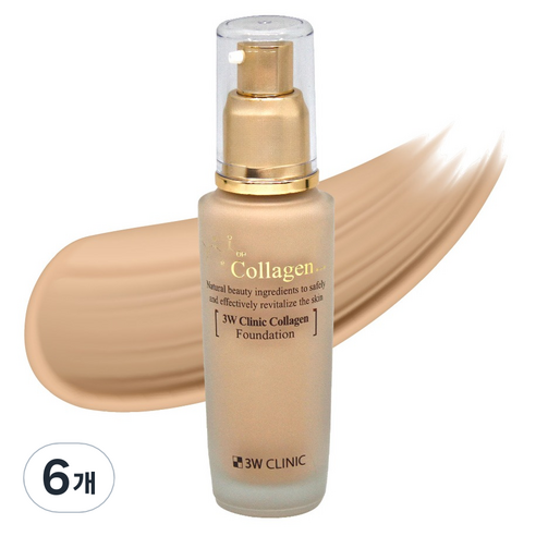 3W클리닉 콜라겐 파운데이션 50ml, 23호 내추럴베이지, 6개