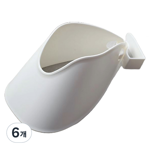 withWIN 간편 헤어드라이기 걸이, 화이트, 6개