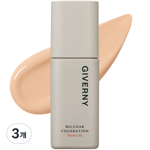지베르니 밀착 매트핏 파운데이션 30ml, 3개, 22NW 내추럴 베이지