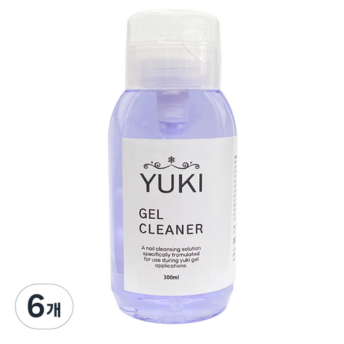 유키 대용량 펌프형 젤클리너, 300ml, 6개