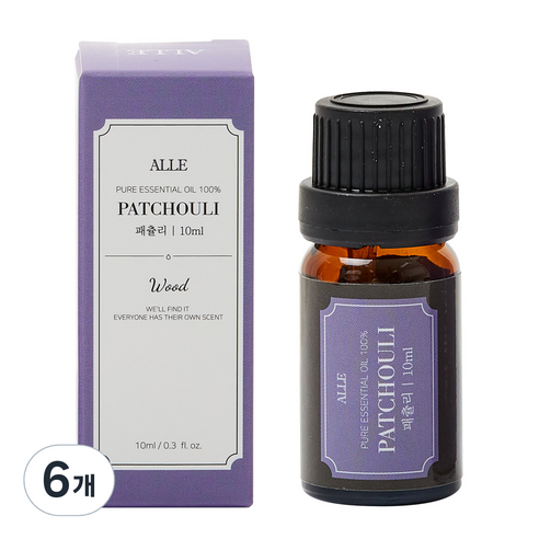 알레 퓨어 에센셜 오일 백프로 패츌리, 10ml, 6개