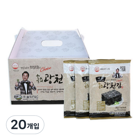 광천김 웰빙 재래맛김 전장용, 200g, 2개