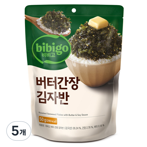 비비고 버터간장김자반, 50g, 5개