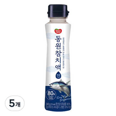 동원 참치액 진, 240g, 5개