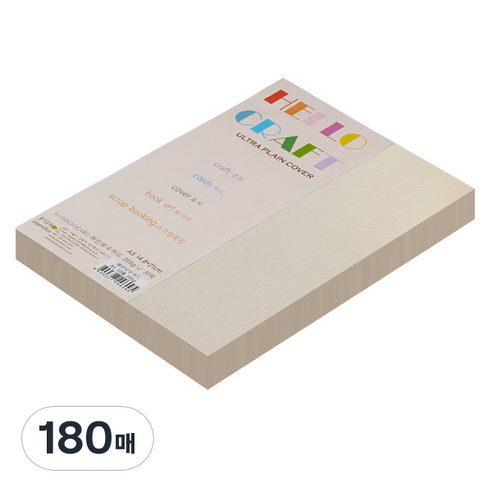 종이문화 친환경색지 레인보우카드 No.2 아이보리, A5, 180매