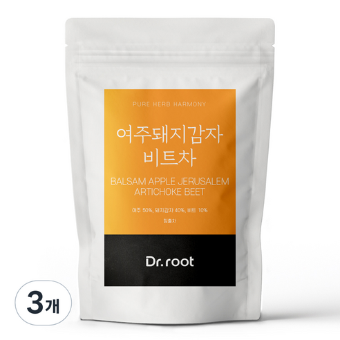 닥터루트 여주 돼지감자 비트차 삼각티백, 1.2g, 25개입, 3개