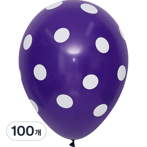 셈퍼텍스 도트 풍선 30cm, 바이올렛, 100개