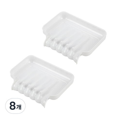 새드리 모던 물 잘 빠지는 비누받침, 화이트, 8개