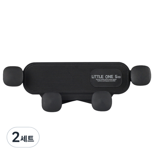 아이엠듀 차량용 무중력 송풍구 핸드폰 거치대 + 숏 크래들 세트, 2세트, 블랙