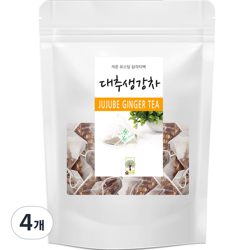 숲으로허브 대추생강차 삼각티백, 1.2g, 100개입, 4개